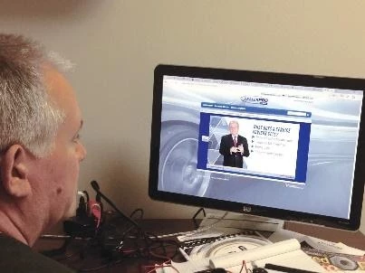 man browsing the